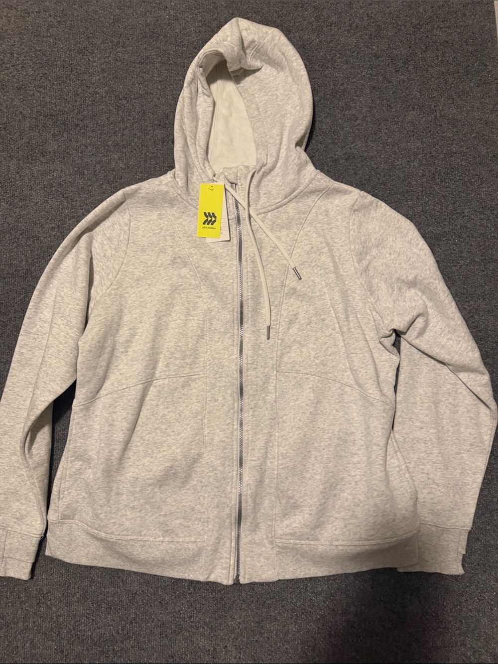 all in motion Light Heather Gray Full‑Zip Hoodie